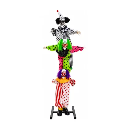 Duskmere 6 ft Clown Animatronic, studio packshot on white