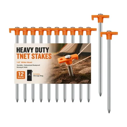Ground-Lock Anchor Kit, 12 pack, studio packshot on white