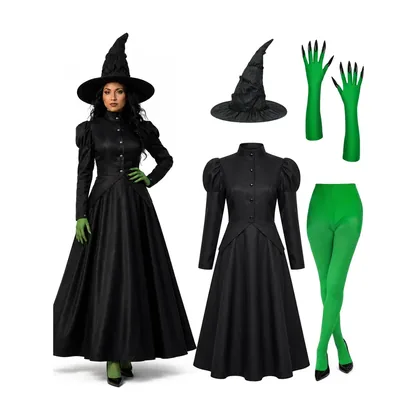 Marrowgate Witch Costume, studio packshot on white