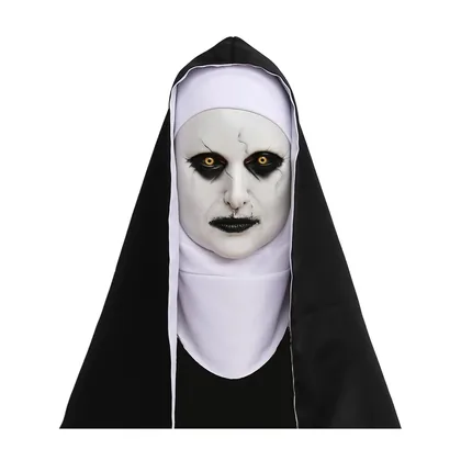 The Nun Mask, studio packshot on white
