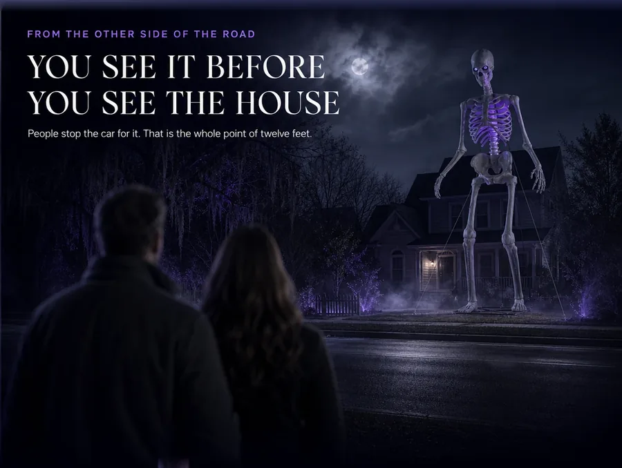 You see it before you see the house. People stop the car for it